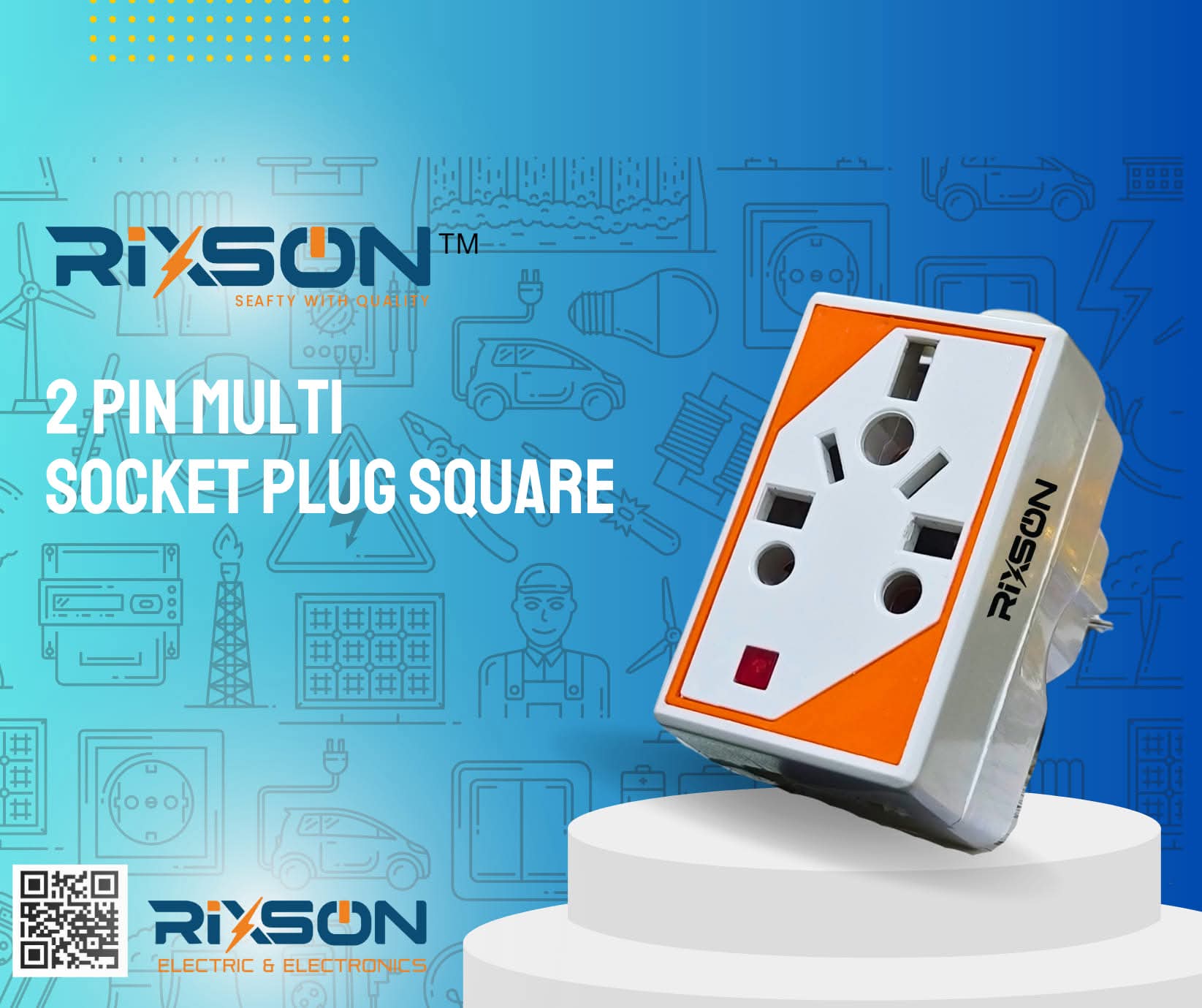 2PIN MULTISOCKET SQUARE